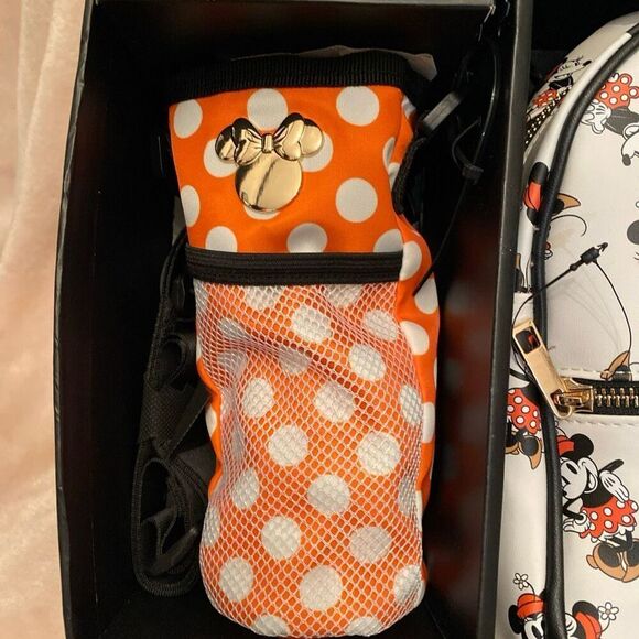 Disney Minnie Mouse 2 Pc Set Small Backpack And Hydration Crossbody - Picture 3 of 7